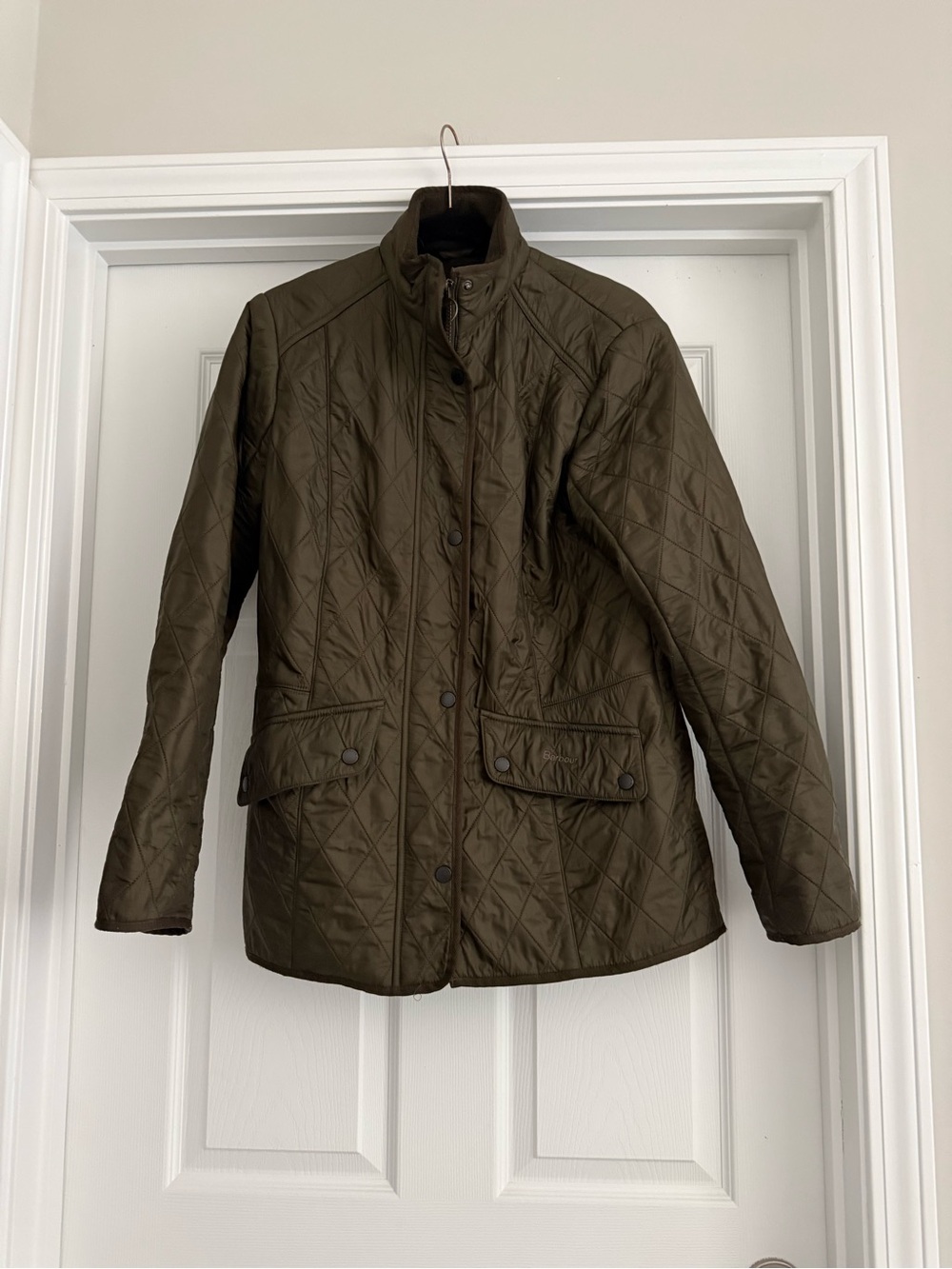 Barbour Quilted Puffer Jacket in Olive